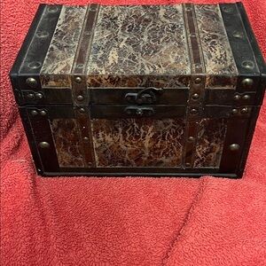 Vintage Style Brown and Black Storage Chest